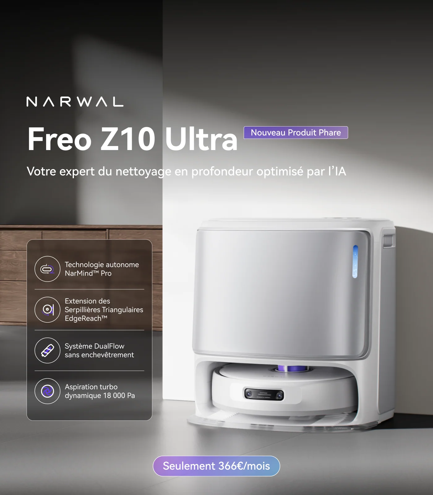 Narwal Freo Z10 Ultra - Pack combiné avec accessoires - Image 6